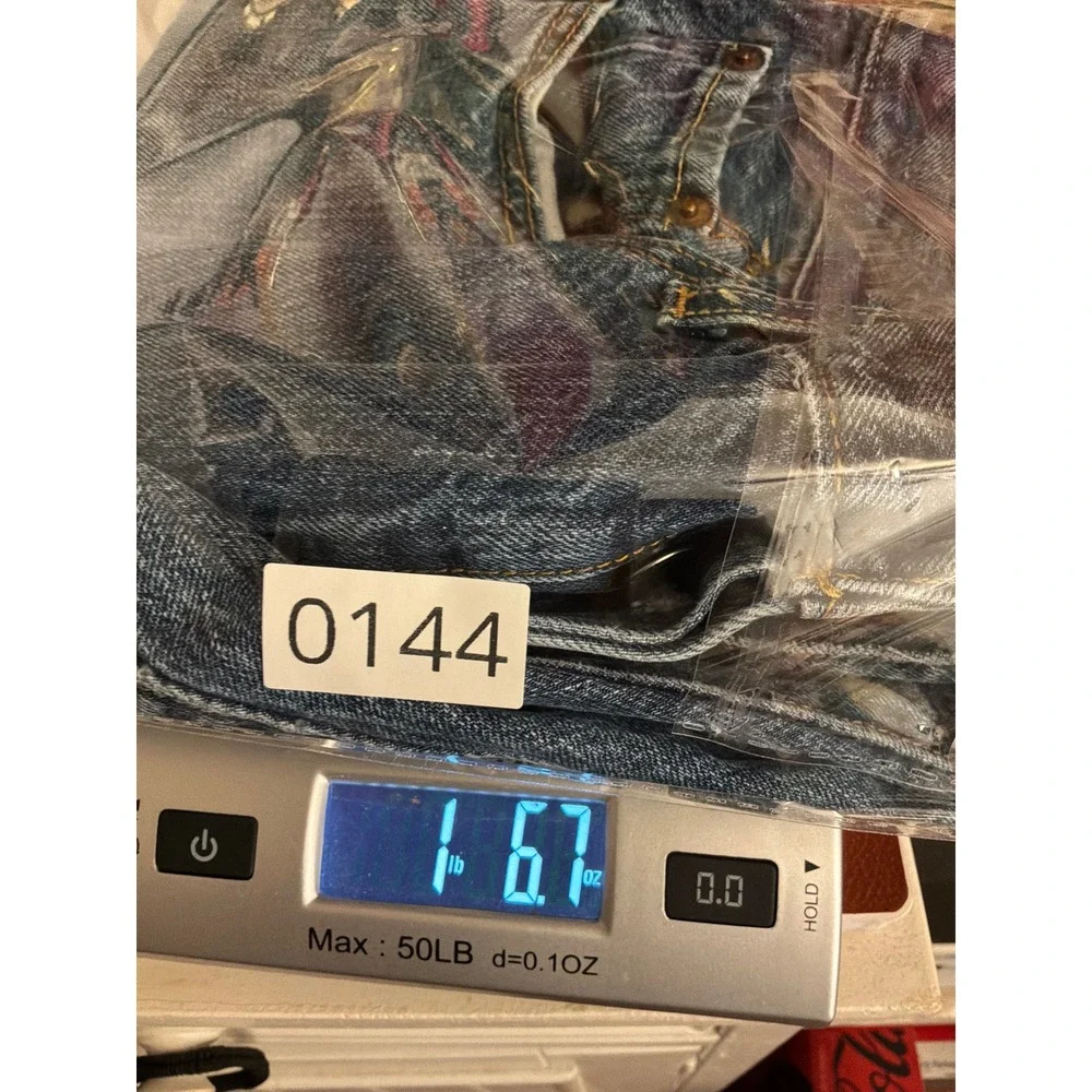 Levi's 501 Original Fit Jeans Mens 29x32 Blue Good Distressed Paint Splatter